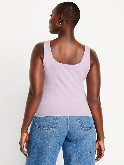 Image number 5 showing, Double-Layer Scoop-Neck Tank Top