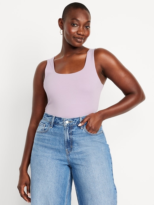 Image number 4 showing, Double-Layer Scoop-Neck Tank Top