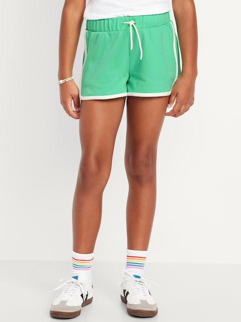 Short de cheer à ourlet arrondi fendu pour fille - Vert