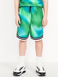 View large product image 3 of 5. Knee Length Mesh Basketball Shorts for Boys