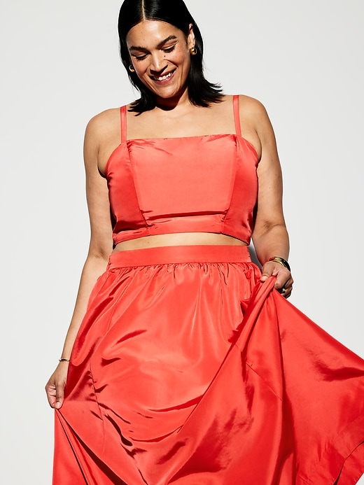 Image number 3 showing, The Occasion by Old Navy Taffeta Cropped Tank Top