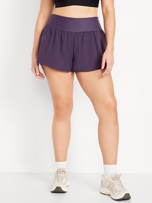 Image number 4 showing, High-Waisted StretchTech 2-in-1 Shorts -- 3-inch inseam