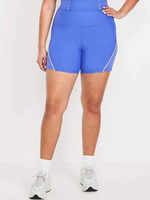 Image number 6 showing, High-Waisted PowerSoft Biker Shorts -- 6-inch inseam