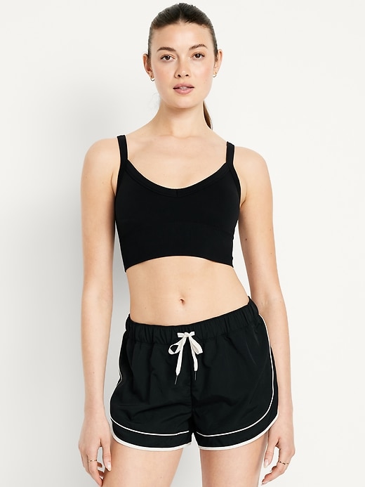 Image number 1 showing, Light Support Fluid Seamless Longline Sports Bra