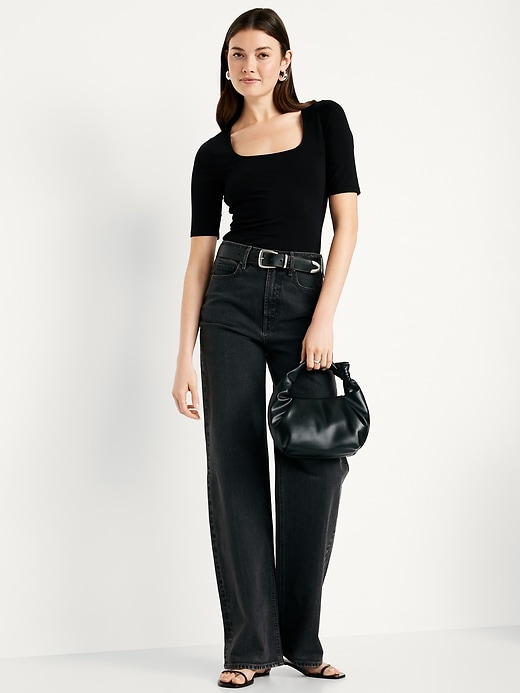 Image number 3 showing, Double-Layer Scoop-Neck T-Shirt