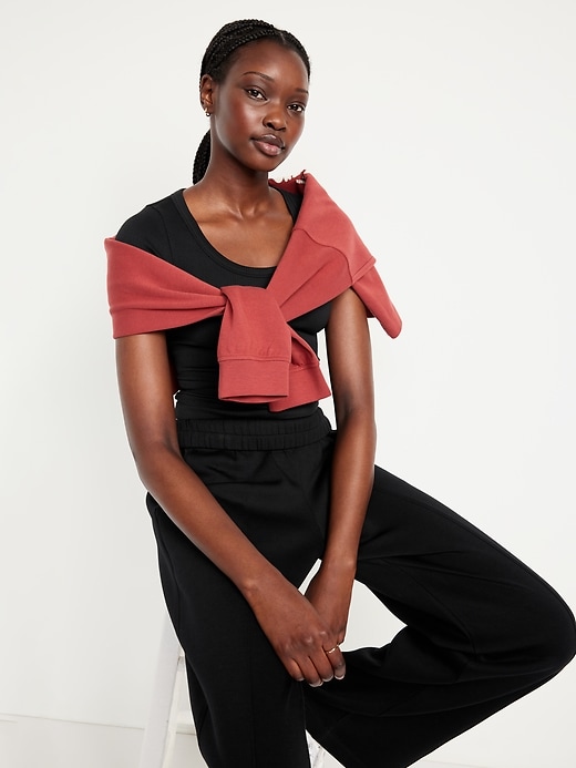 Image number 3 showing, Exhale Seamless Cropped Rib T-Shirt