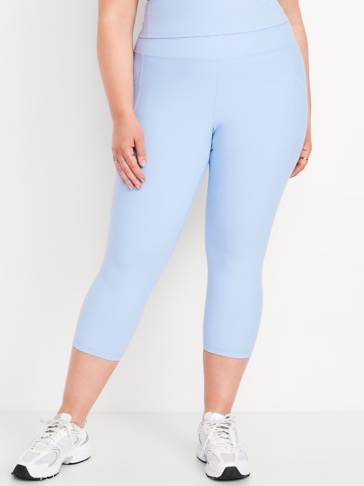 Image number 6 showing, High-Waisted PowerSoft Crop Pocket Leggings