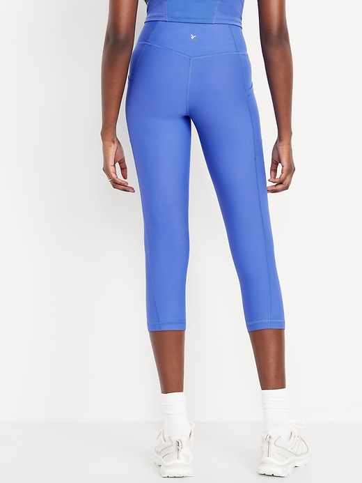 Image number 2 showing, High-Waisted PowerSoft Crop Pocket Leggings