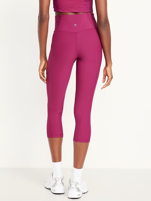 Image number 2 showing, High-Waisted PowerSoft Crop Pocket Leggings