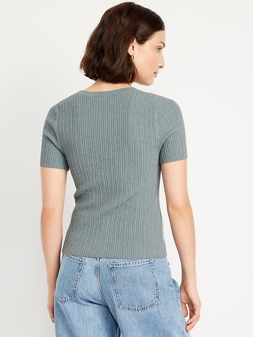 Image number 2 showing, Textured Bouclé T-Shirt