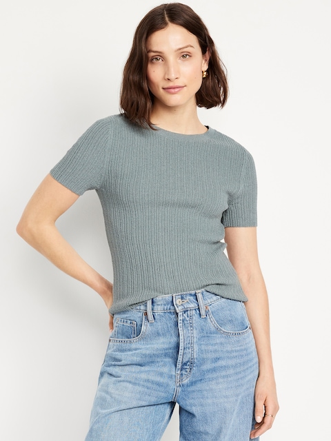 Textured Bouclé T-Shirt