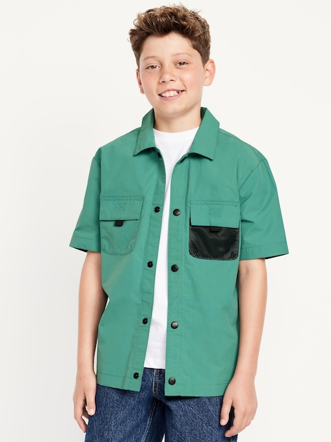 Short-Sleeve Ripstop Pocket Shirt for Boys