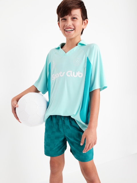 Above Knee Performance Shorts for Boys - Blue