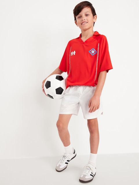Above Knee Performance Shorts for Boys - White
