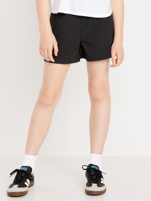 High-Waisted StretchTech Performance Shorts for Girls