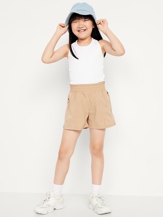 Image number 3 showing, High-Waisted StretchTech Performance Shorts for Girls