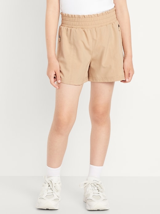 View large product image 1 of 3. High-Waisted StretchTech Performance Shorts for Girls