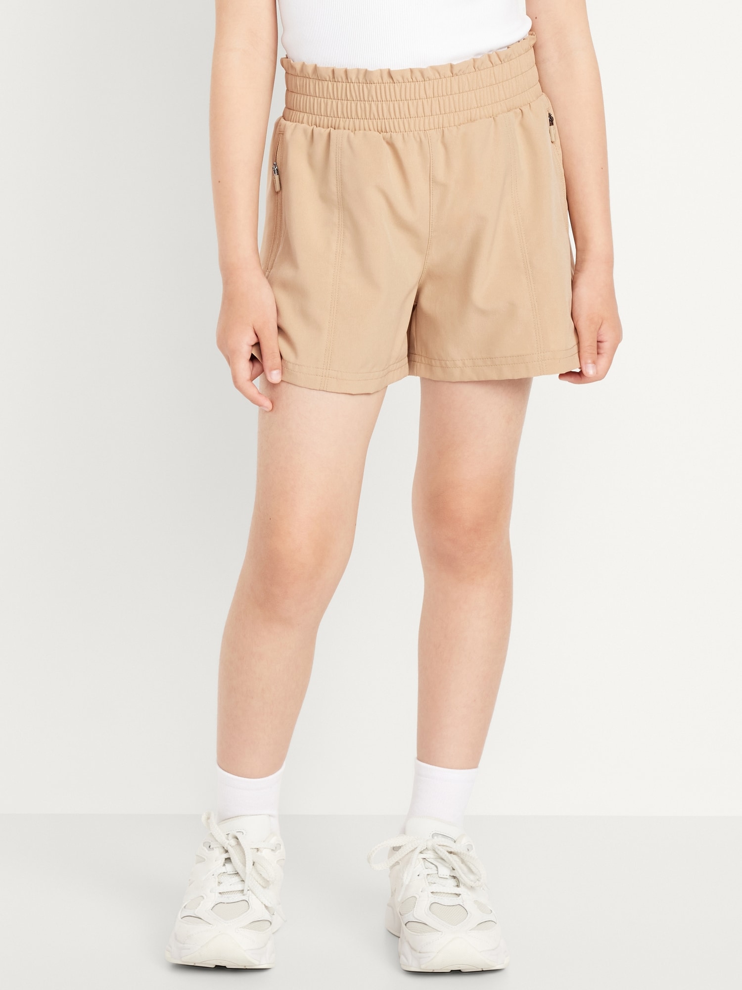 High-Waisted StretchTech Performance Shorts for Girls