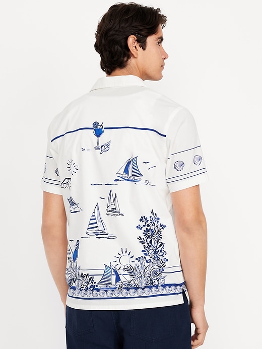 Image number 2 showing, Short-Sleeve Printed Camp Shirt