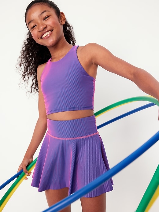 View large product image 1 of 5. PowerSoft Longline Ribbed Sports Bra for Girls