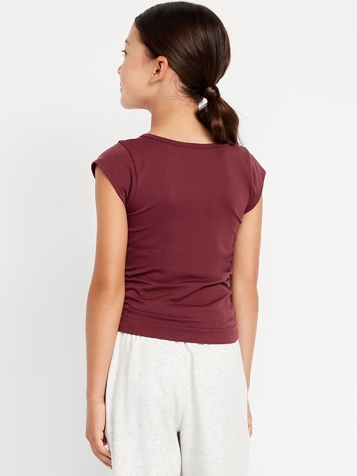View large product image 2 of 4. Fitted Ruched Seamless Performance Top for Girls