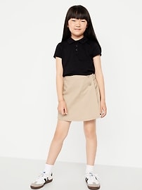 View large product image 3 of 5. School Uniform Wrap-Front Skort for Girls