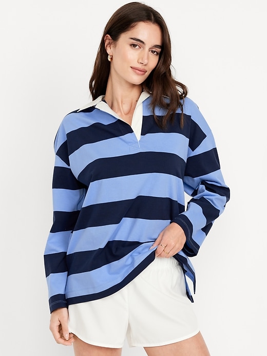 Image number 1 showing, Oversized Rugby Polo