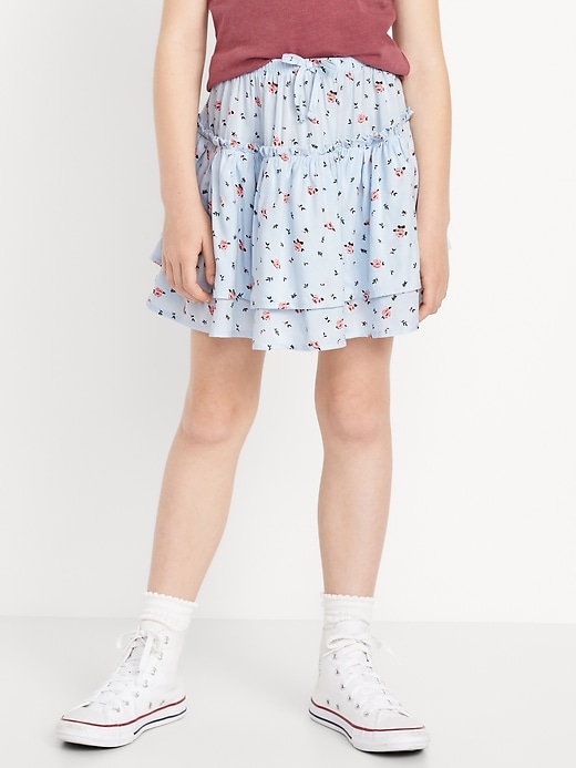 View large product image 1 of 3. Printed Tiered Ruffled Skirt for Girls