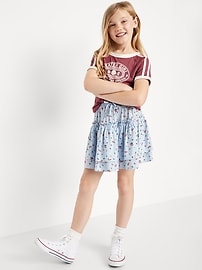 View large product image 3 of 3. Printed Tiered Ruffled Skirt for Girls