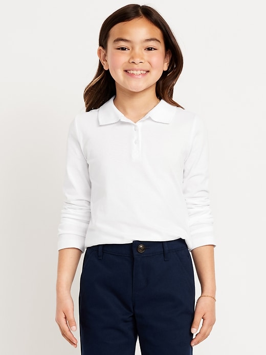 View large product image 1 of 1. School Uniform Jersey-Knit Polo Shirt for Girls