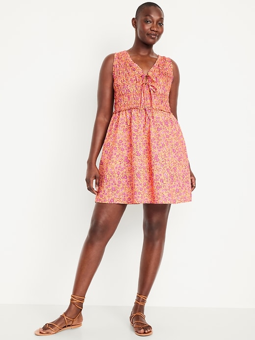 Image number 3 showing, Fit & Flare Smocked-Top Mini Dress