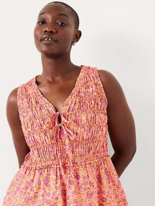 Image number 4 showing, Fit & Flare Smocked-Top Mini Dress
