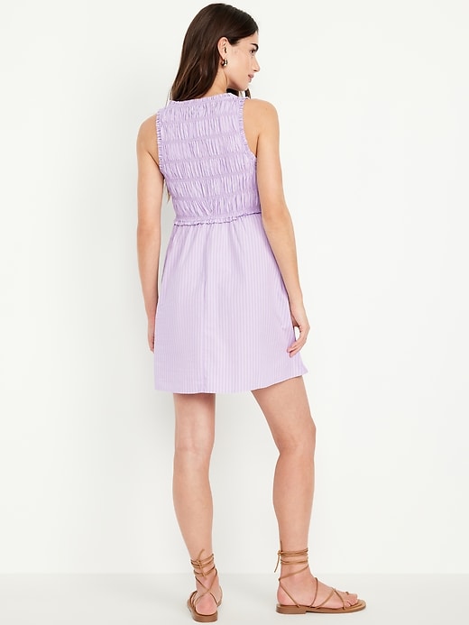 Image number 2 showing, Fit & Flare Smocked Bodice Mini Dress