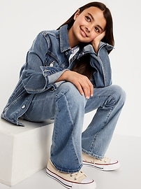 View large product image 3 of 4. High-Waisted Flare-Leg Jeans for Girls