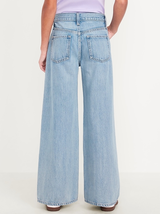 View large product image 2 of 5. Super Baggy Wide-Leg Embroidered Jeans for Girls