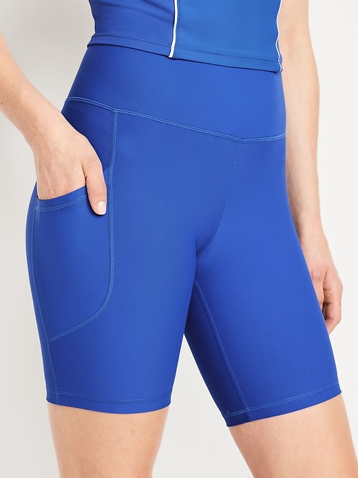 Image number 3 showing, High-Waisted PowerSoft Biker Shorts -- 8-inch inseam