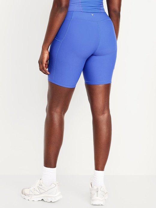 Image number 5 showing, High-Waisted PowerSoft Biker Shorts -- 8-inch inseam