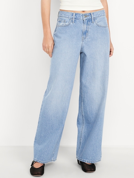 Image number 7 showing, Mid-Rise Wow Baggy Wide-Leg Jeans