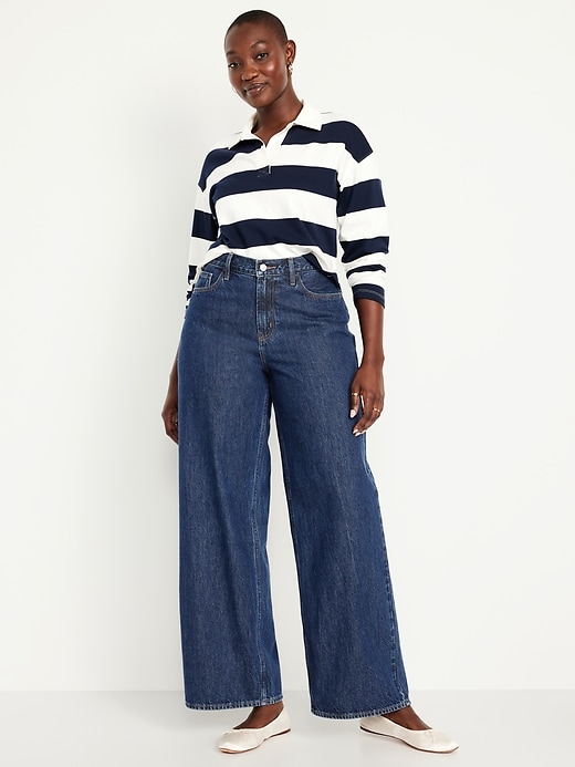 Image number 4 showing, Mid-Rise Wow Baggy Wide-Leg Jeans
