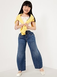 View large product image 3 of 5. Super Baggy Barrel-Leg Jeans for Girls