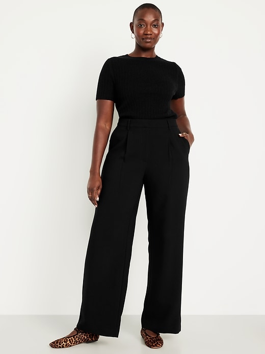 Image number 5 showing, Extra High-Waisted Taylor Wide-Leg Trouser Pants