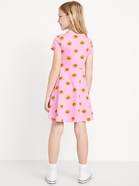 Image number 2 showing, Printed Short-Sleeve Fit and Flare Dress for Girls