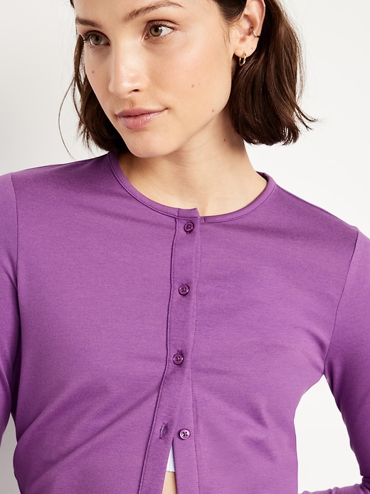 Image number 4 showing, CloudComfy Cropped Cardigan