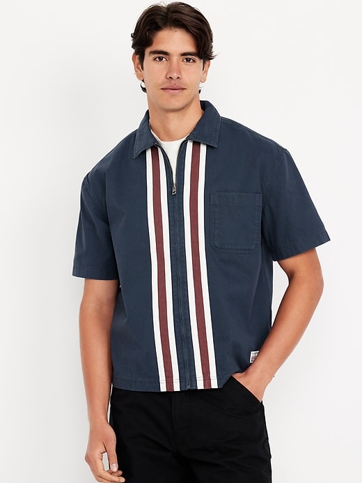 Image number 1 showing, Full-Zip Moto Shirt