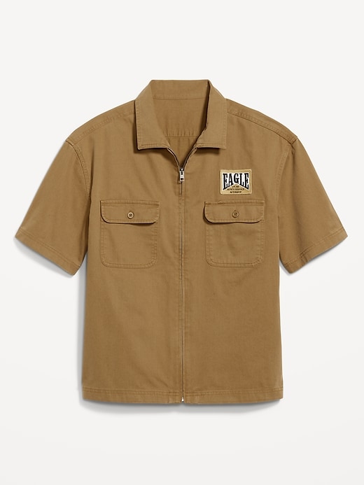 Image number 4 showing, Short-Sleeve Moto Zip Shirt