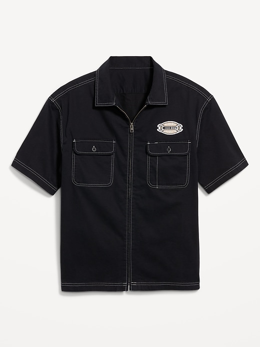 Image number 4 showing, Short-Sleeve Moto Zip Shirt