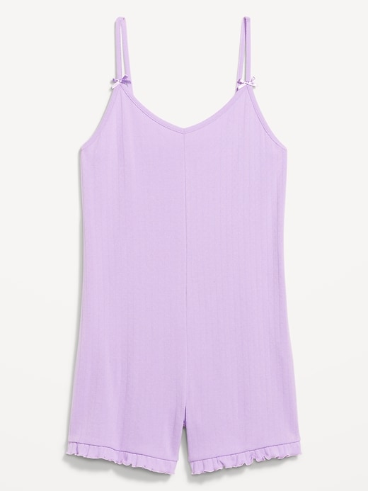 Image number 4 showing, Pointelle Pajama Romper