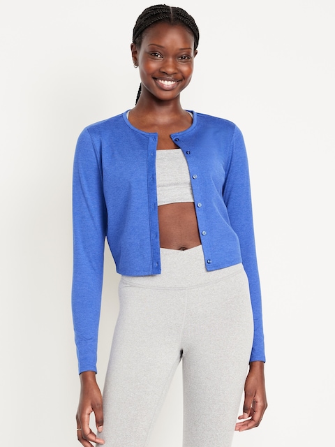 CloudComfy Cropped Cardigan - Blue