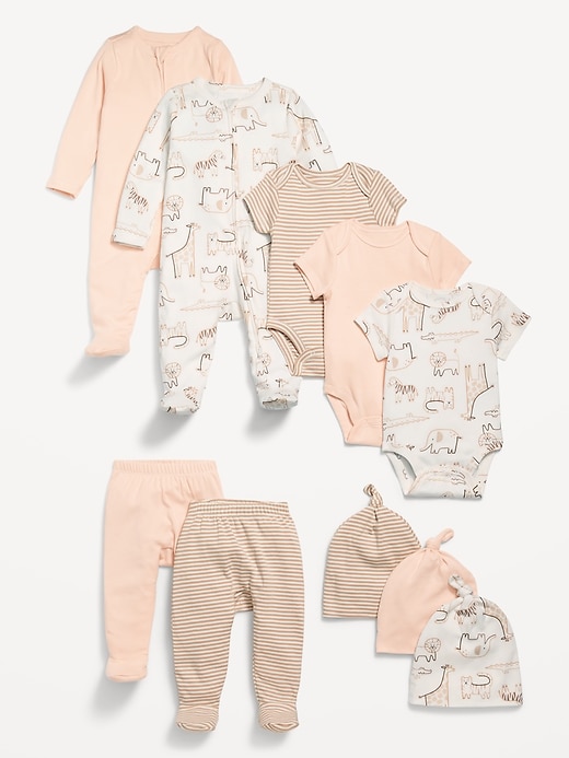 View large product image 1 of 1. Unisex 10-Piece Layette Set for Baby