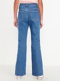 Image number 2 showing, High-Waisted Embroidered Flare-Leg Jeans for Girls